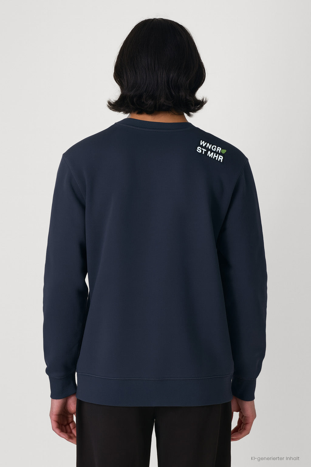 Nachhaltiger Sweater - Navy blau Weniger ist mehr